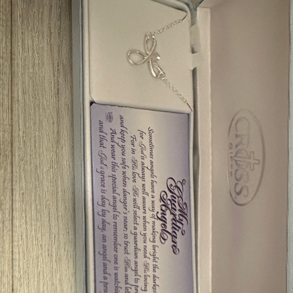 Elegant Silver Guardian Angel Necklace